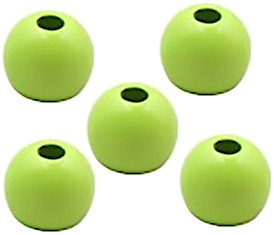 Wapsi Painted Brass Beads-Fl Chartreuse